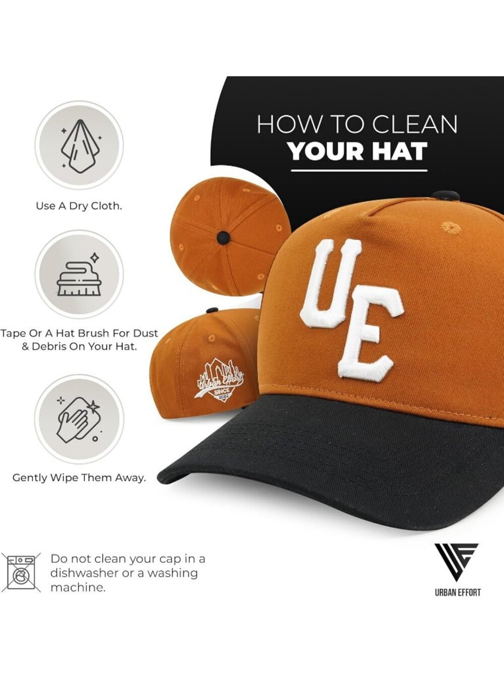 Unisex Brown Vintage Trucker Hat Baseball Snapback Closure Cap for Outdoors - Picture 5 of 6